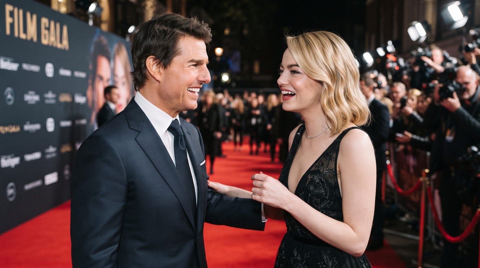 Tom Cruise and Emma Stone
